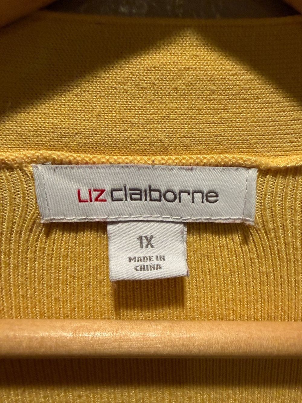 Liz Claiborne 1X Yellow Open Front Cardigan Sweater Knit Layering Plus Size WOW - Picture 2 of 10